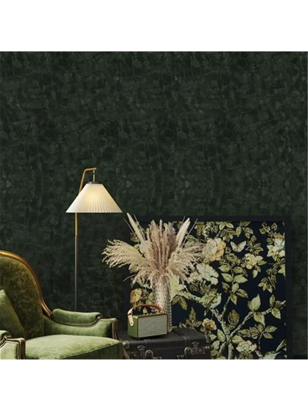 Dark Green Peel Stick Wallpaper Removable Self Adhesive Vinyl Waterproof Roll